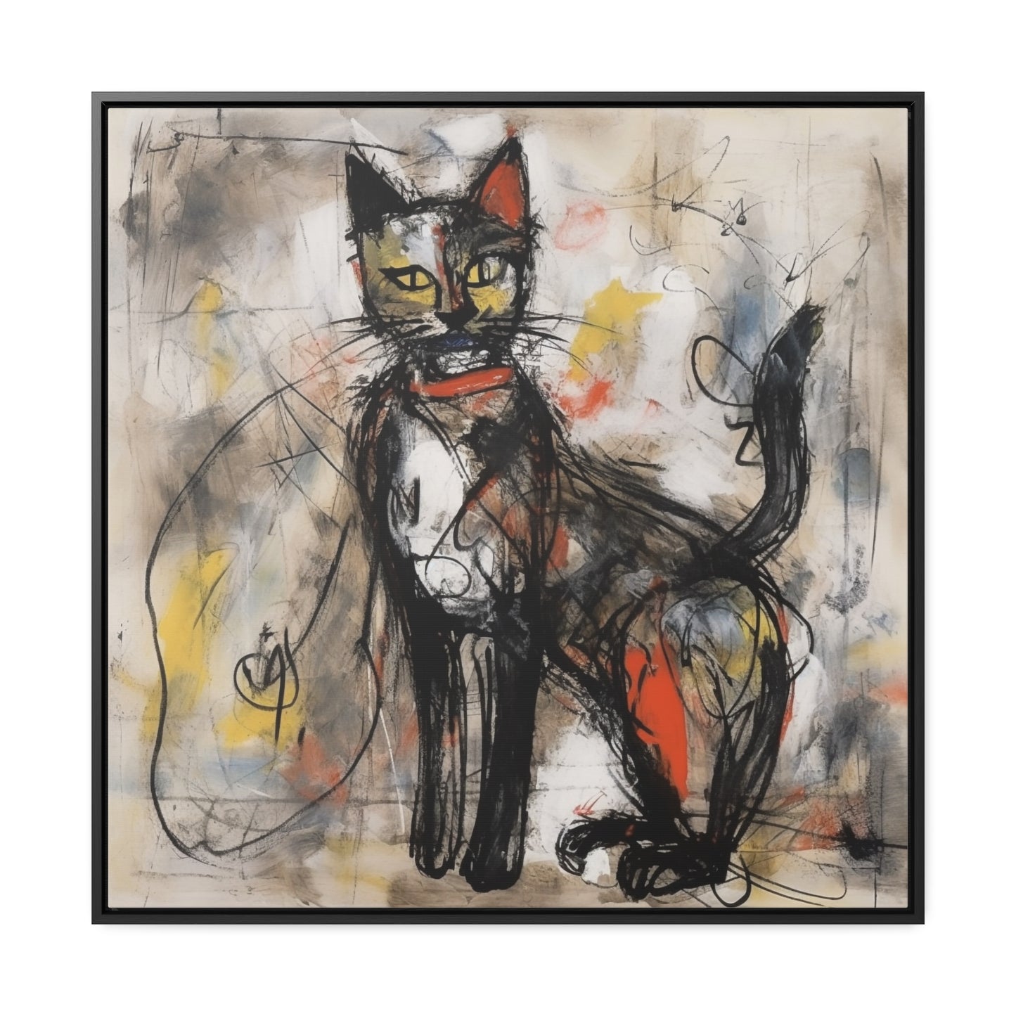 Cat 60, Gallery Canvas Wraps, Square Frame