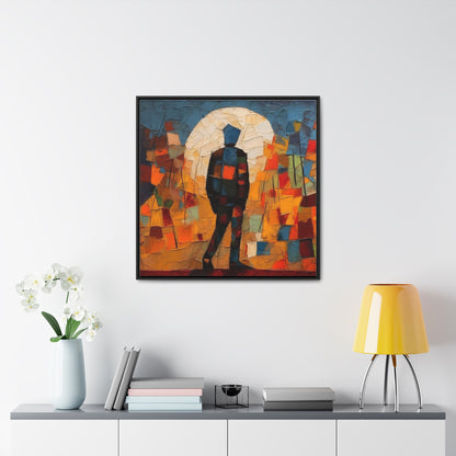 Sad Man 16, Gallery Canvas Wraps, Square Frame