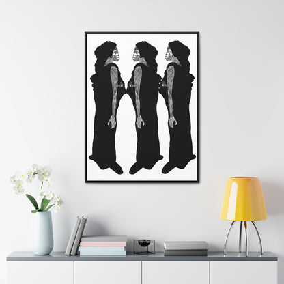 Three Women, Original Eduard Pavel, Gallery Canvas Wraps, Vertical Frame