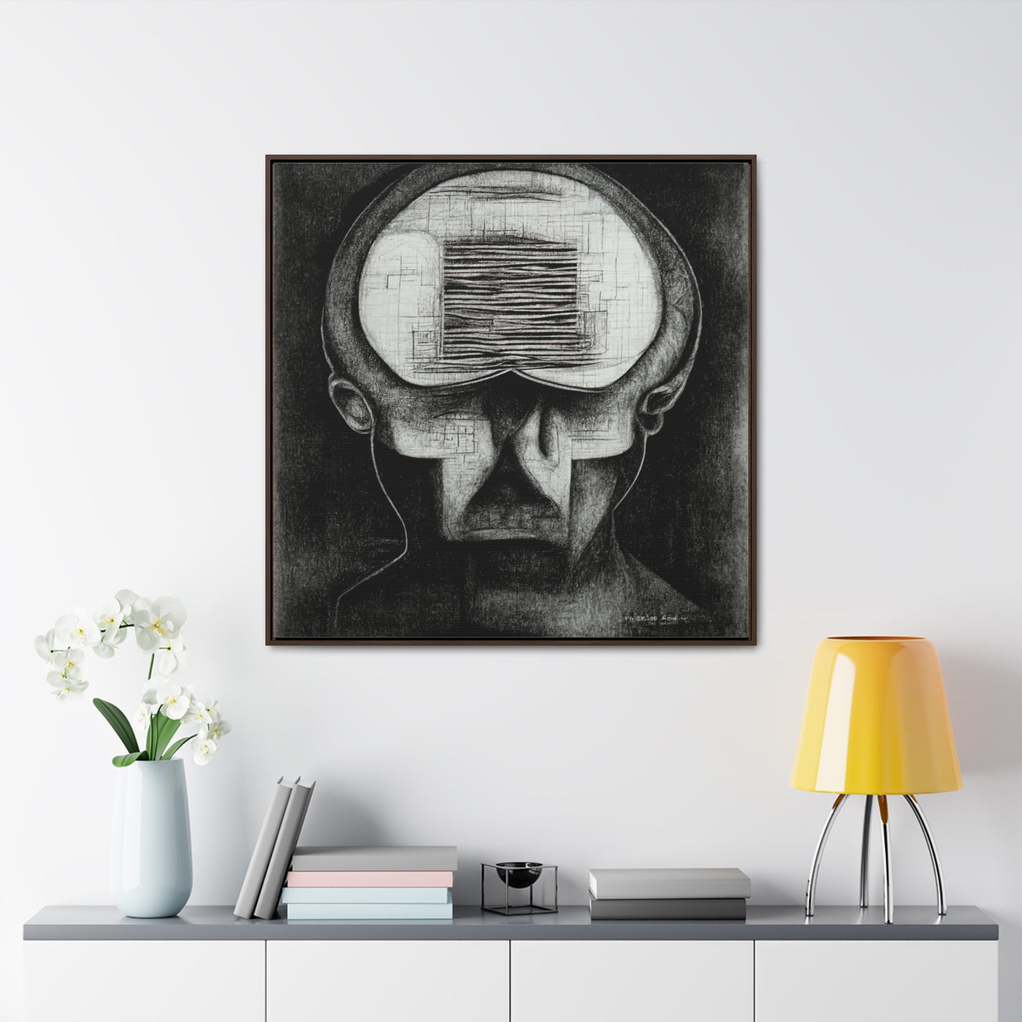 Brain 58, Valentinii, Gallery Canvas Wraps, Square Frame