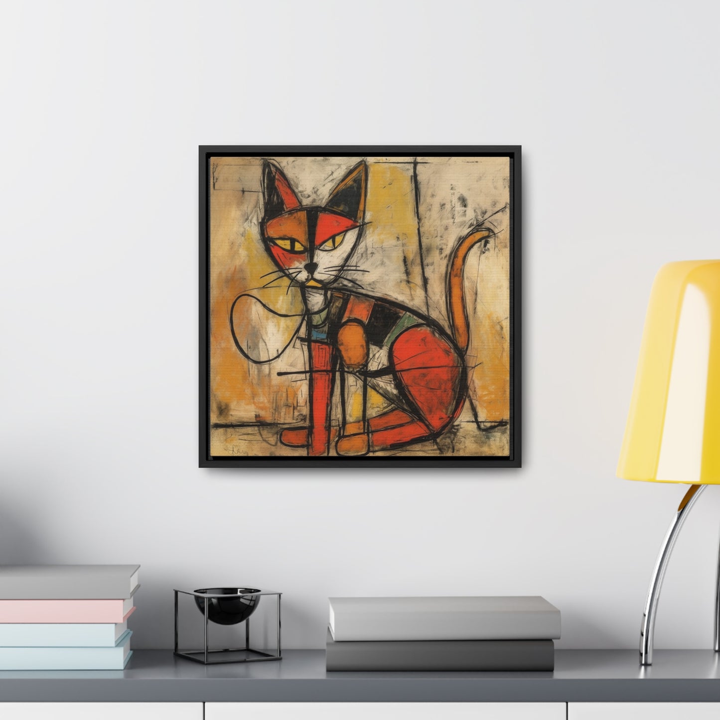 Cat 90, Gallery Canvas Wraps, Square Frame