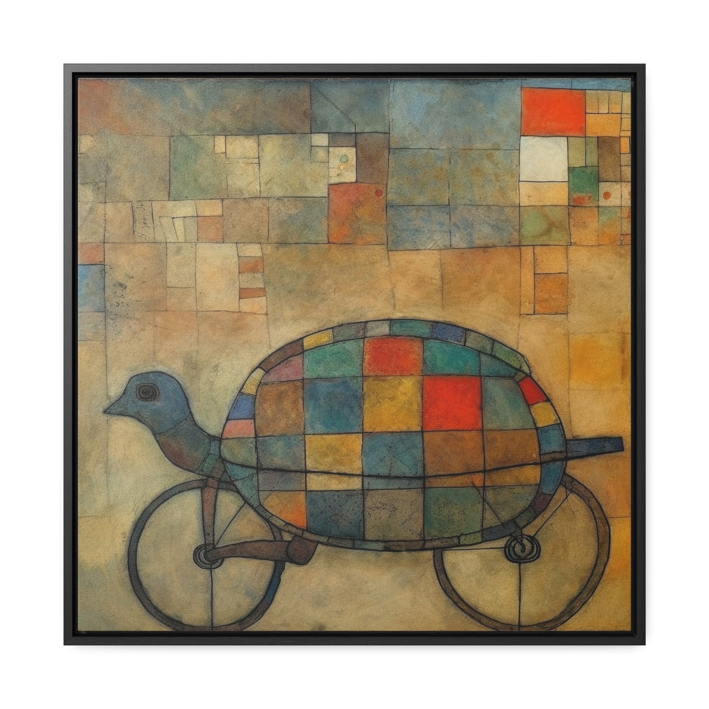 Turtle 9, Gallery Canvas Wraps, Square Frame