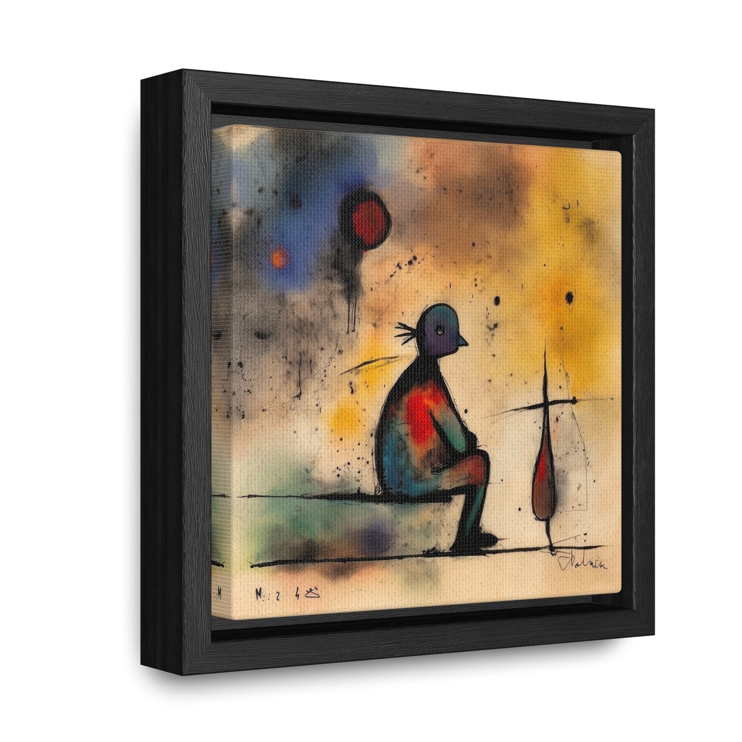 Sad Man 17, Valentinii, Gallery Canvas Wraps, Square Frame