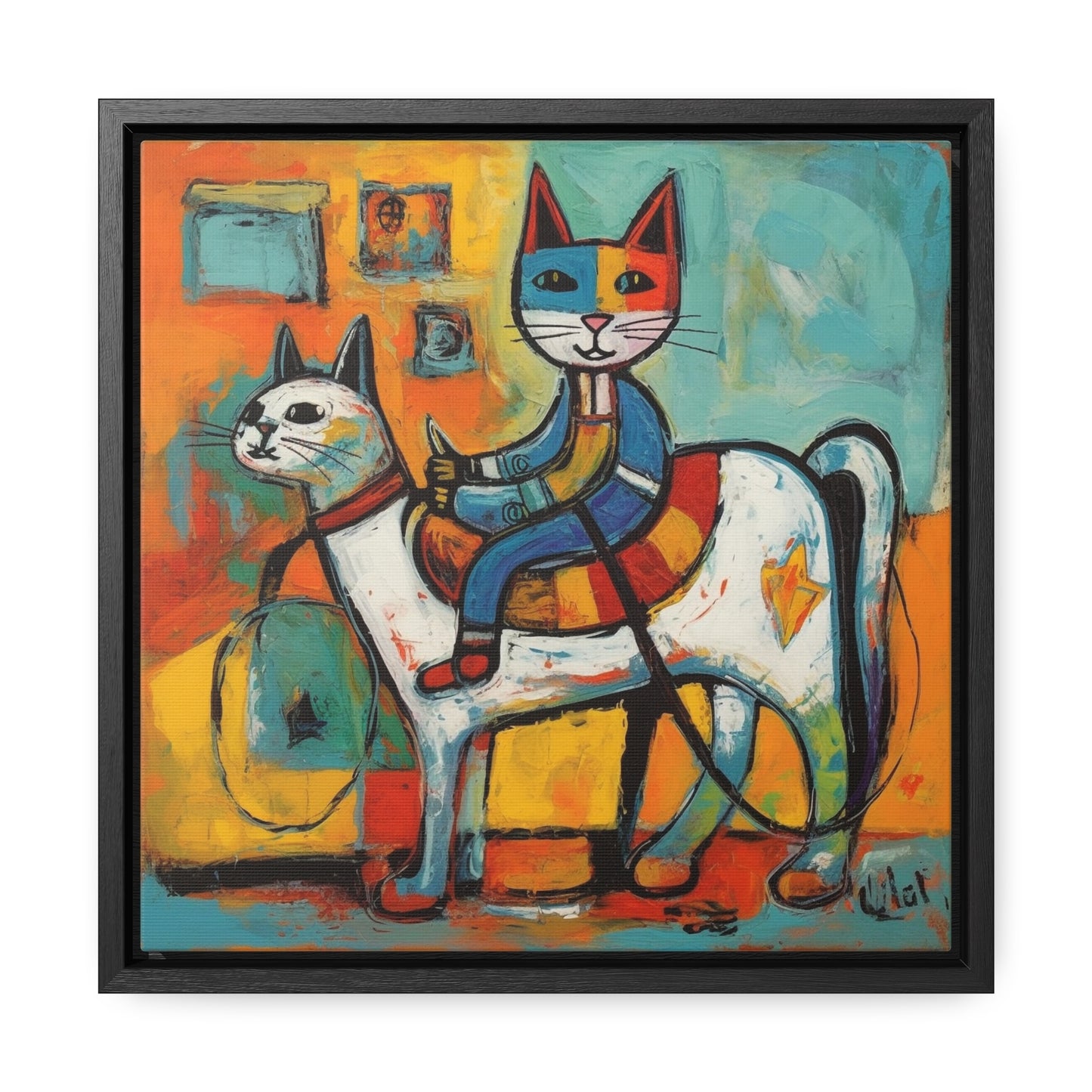 Cat 108, Gallery Canvas Wraps, Square Frame