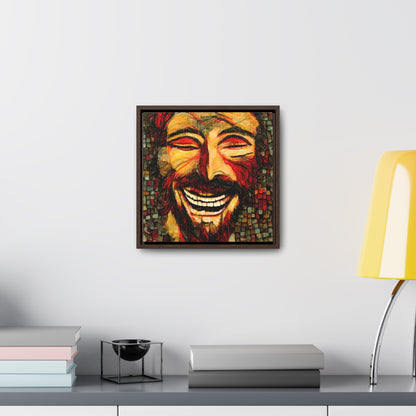 Jesus smiling 3, Valentinii, Gallery Canvas Wraps, Square Frame