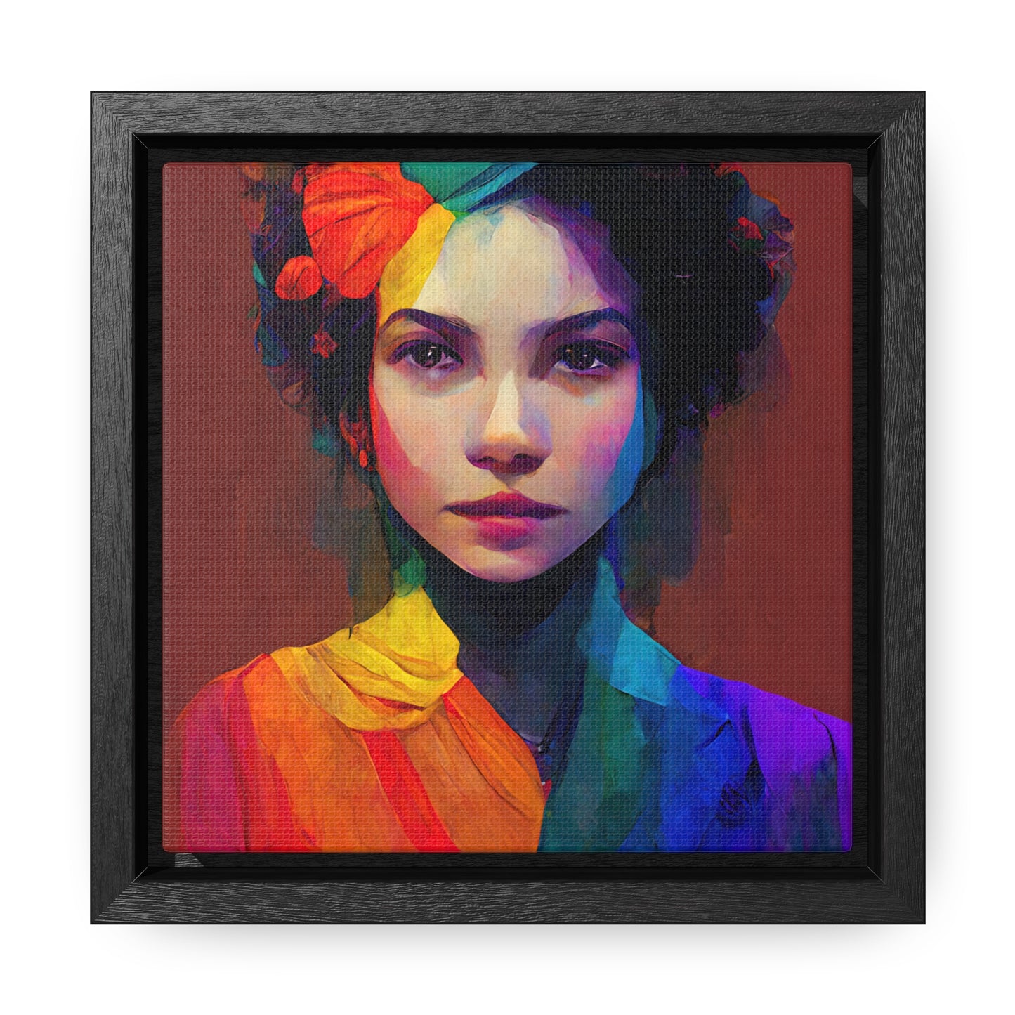 Lady's faces 15, Valentinii, Gallery Canvas Wraps, Square Frame