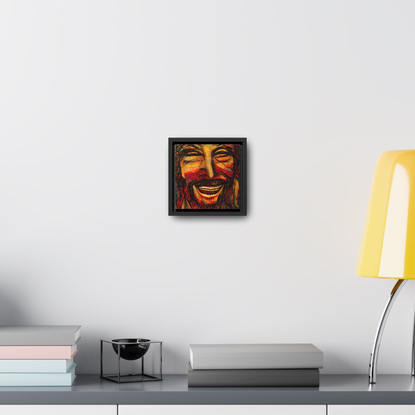 Jesus smiling 2, Valentinii, Gallery Canvas Wraps, Square Frame