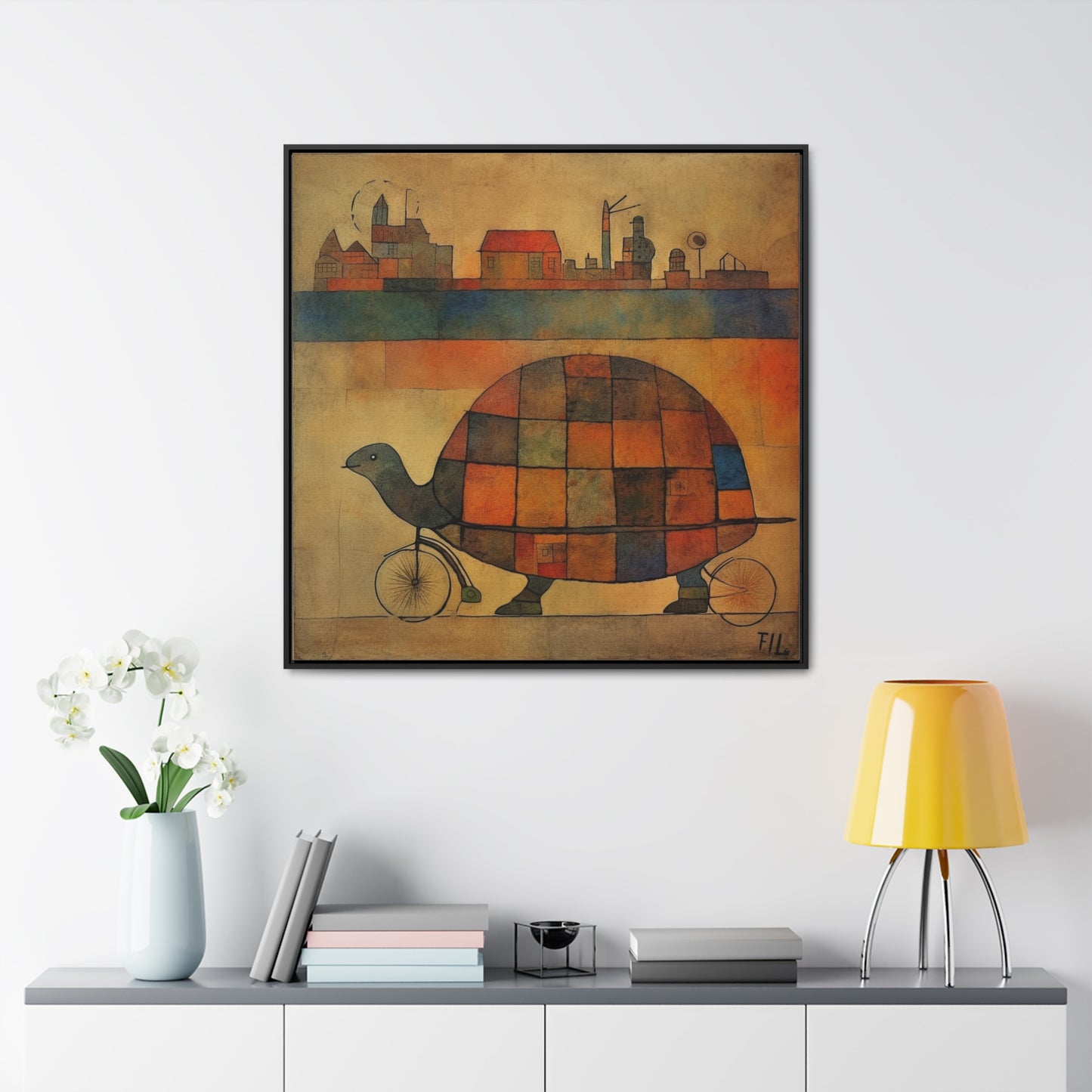 Turtle 10, Gallery Canvas Wraps, Square Frame