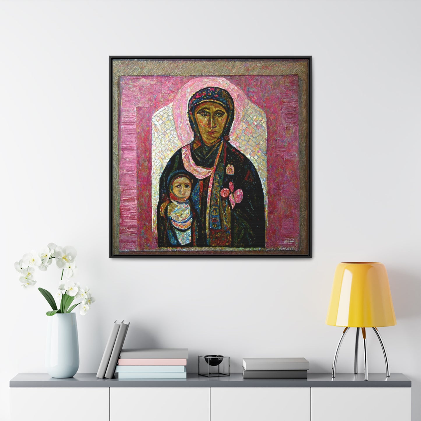 Mary and the Child 27, Valentinii, Gallery Canvas Wraps, Square Frame