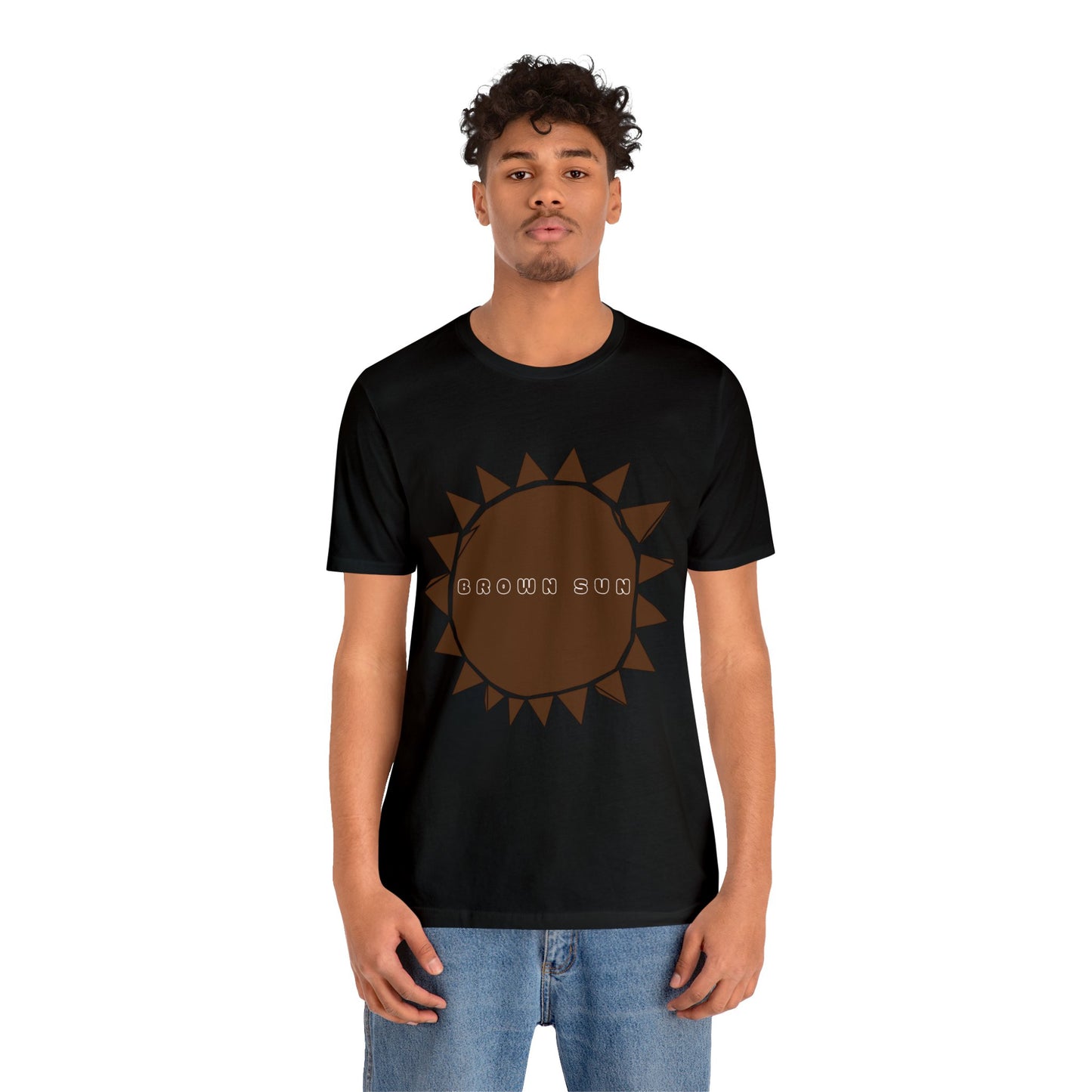 Brown Sun, Unisex Jersey Short Sleeve Tee