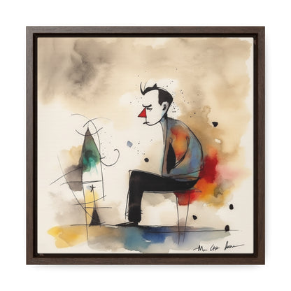 Sad Man 3, Valentinii, Gallery Canvas Wraps, Square Frame