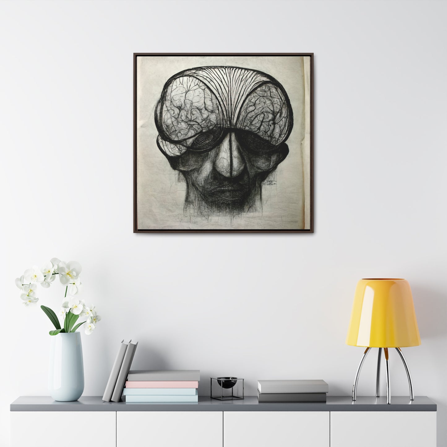 Brain 54, Valentinii, Gallery Canvas Wraps, Square Frame