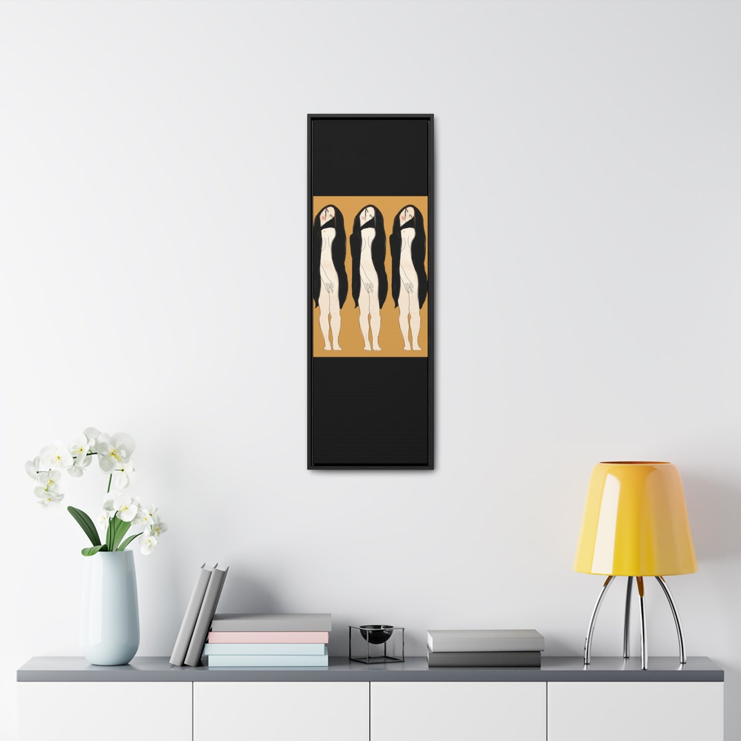 Woman in Black Veil, Original Eduard Pavel, Gallery Canvas Wraps, Vertical Frame