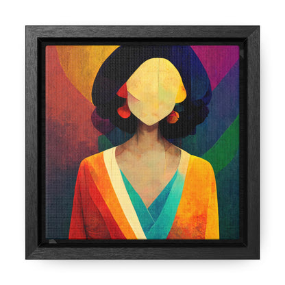 Lady's faces, Valentinii, Gallery Canvas Wraps, Square Frame