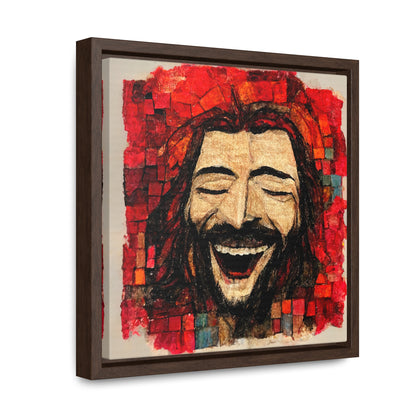 Jesus smiling 5, Valentinii, Gallery Canvas Wraps, Square Frame