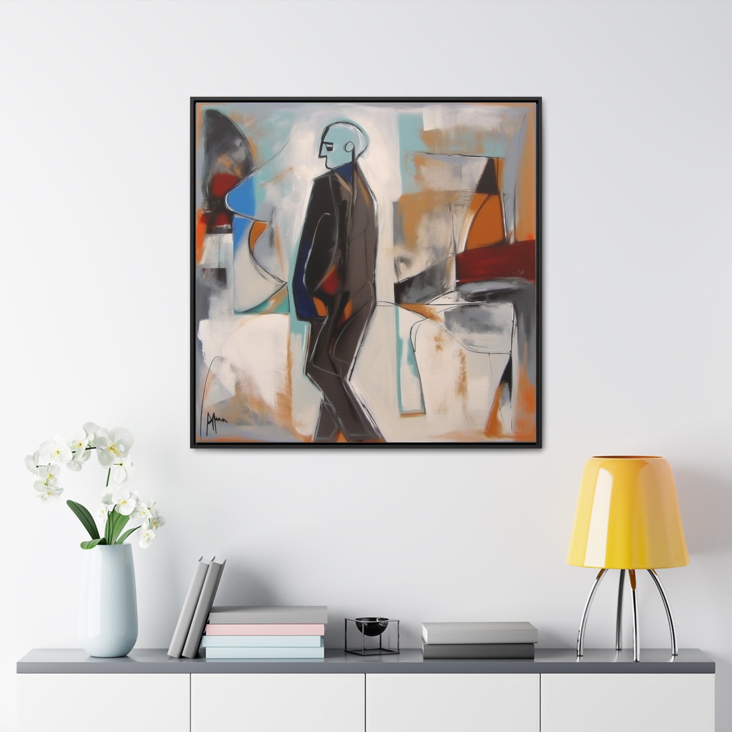 Sad Man 15, Valentinii, Gallery Canvas Wraps, Square Frame