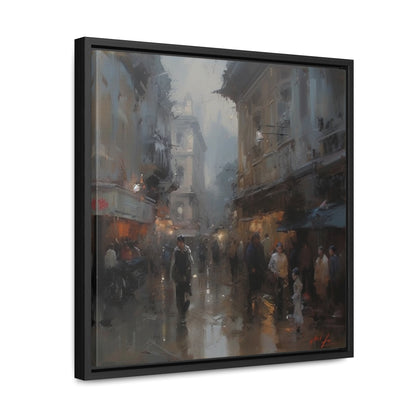 Social 3, Gallery Canvas Wraps, Square Frame