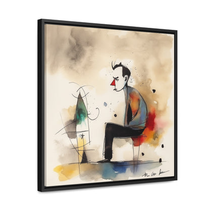 Sad Man 3, Valentinii, Gallery Canvas Wraps, Square Frame