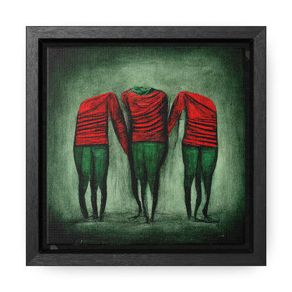 Loneliness Green Red 8, Valentinii, Gallery Canvas Wraps, Square Frame