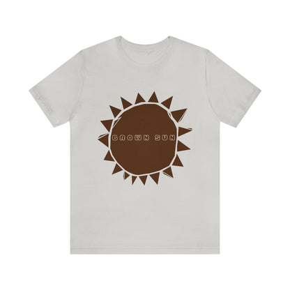 Brown Sun, Unisex Jersey Short Sleeve Tee