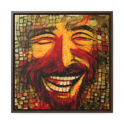 Jesus smiling 4, Valentinii, Gallery Canvas Wraps, Square Frame