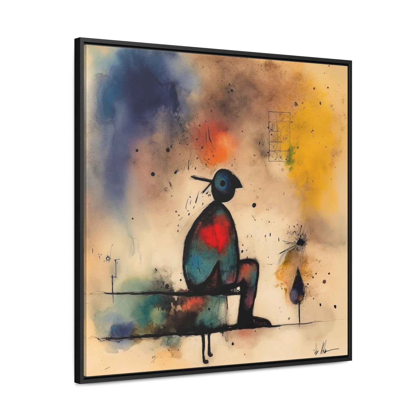 Sad Man 4, Valentinii, Gallery Canvas Wraps, Square Frame