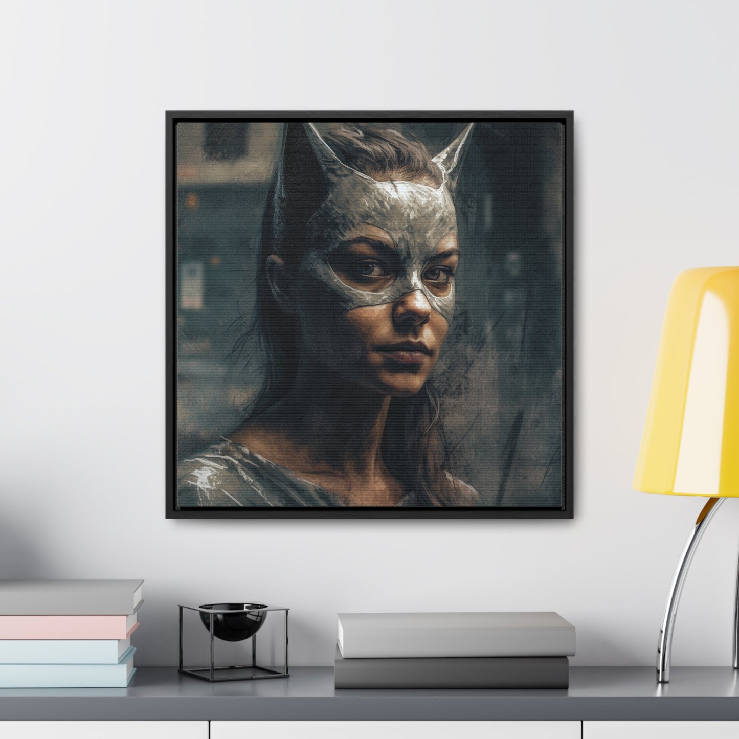 Cat Woman 23, Gallery Canvas Wraps, Square Frame