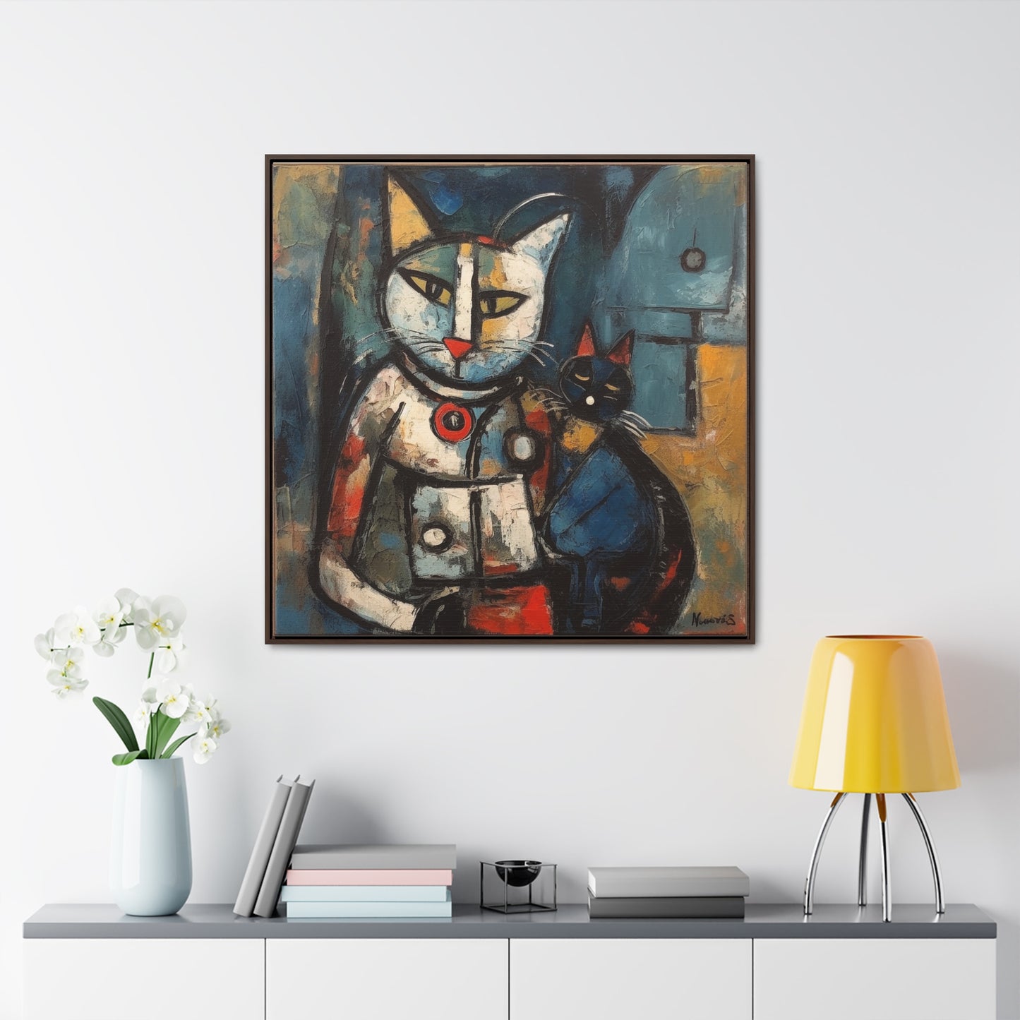 Cat 80, Gallery Canvas Wraps, Square Frame