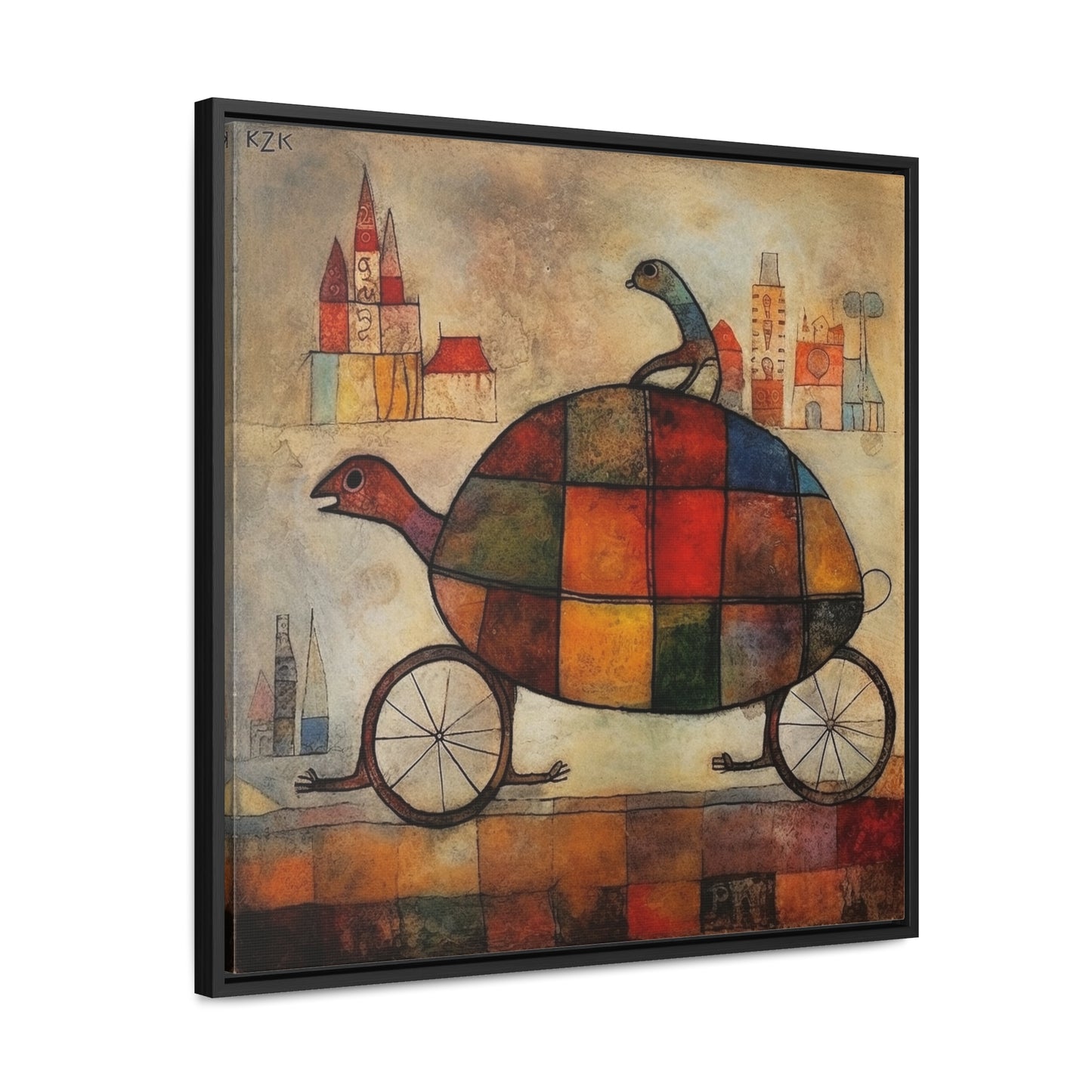 Turtle 2, Gallery Canvas Wraps, Square Frame