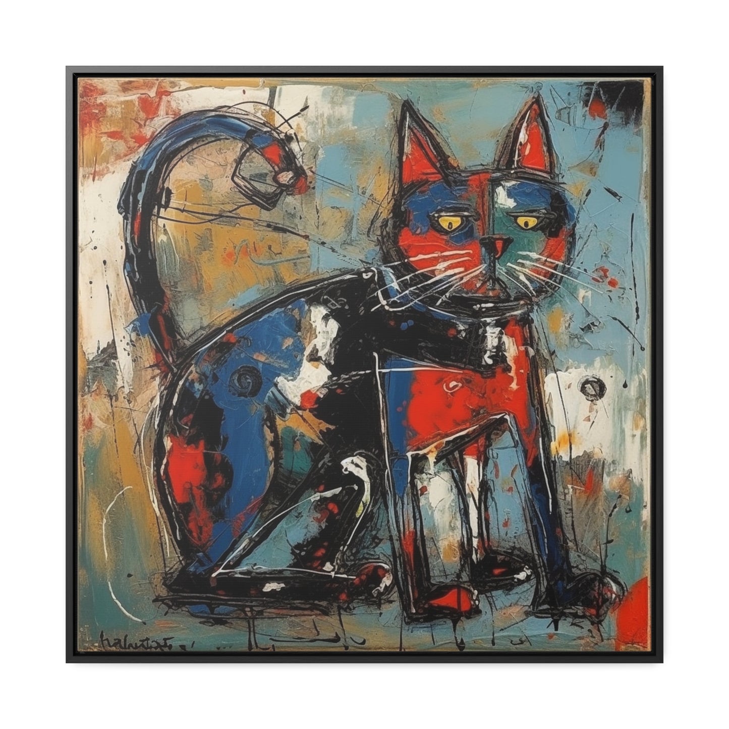 Cat 87, Gallery Canvas Wraps, Square Frame