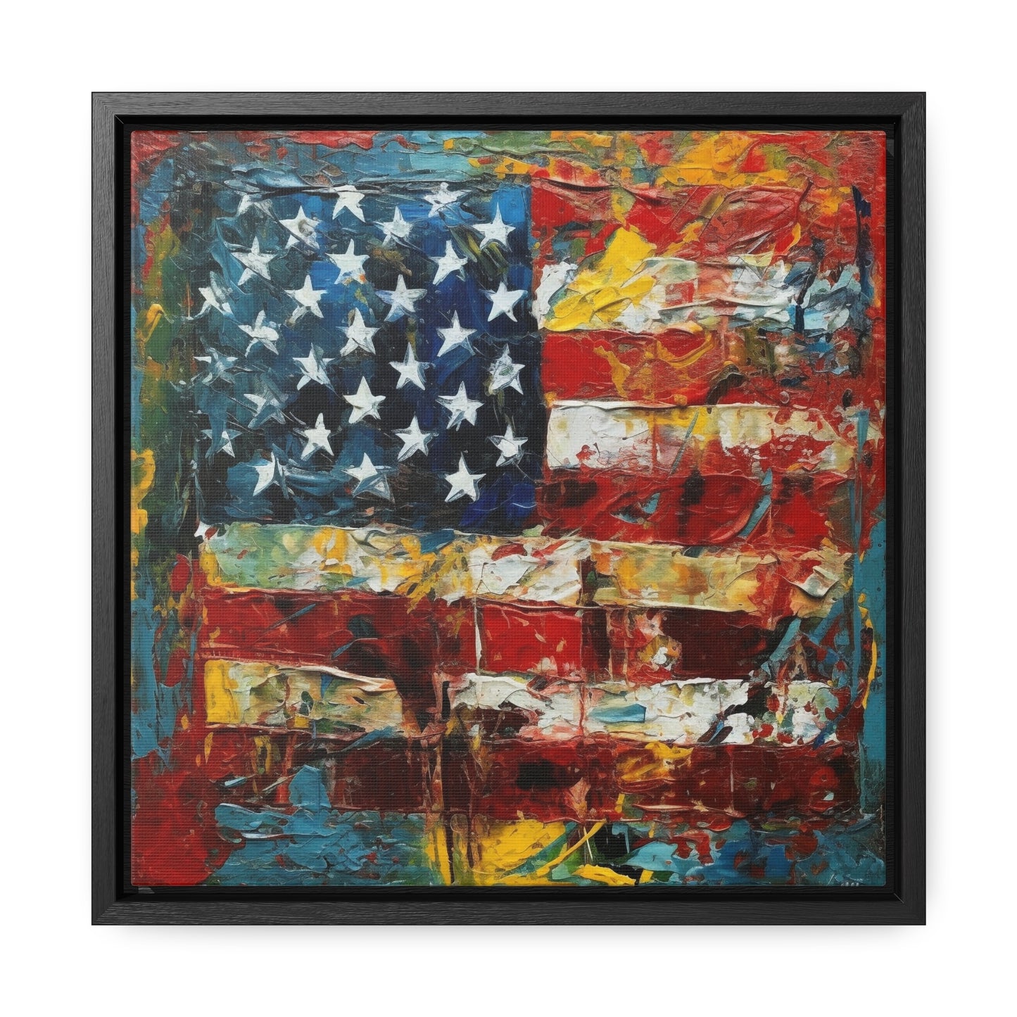 USA 14, Gallery Canvas Wraps, Square Frame