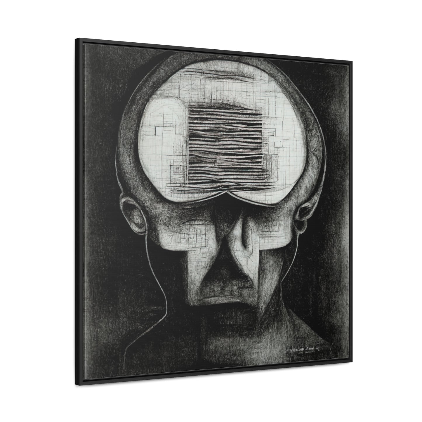 Brain 58, Valentinii, Gallery Canvas Wraps, Square Frame