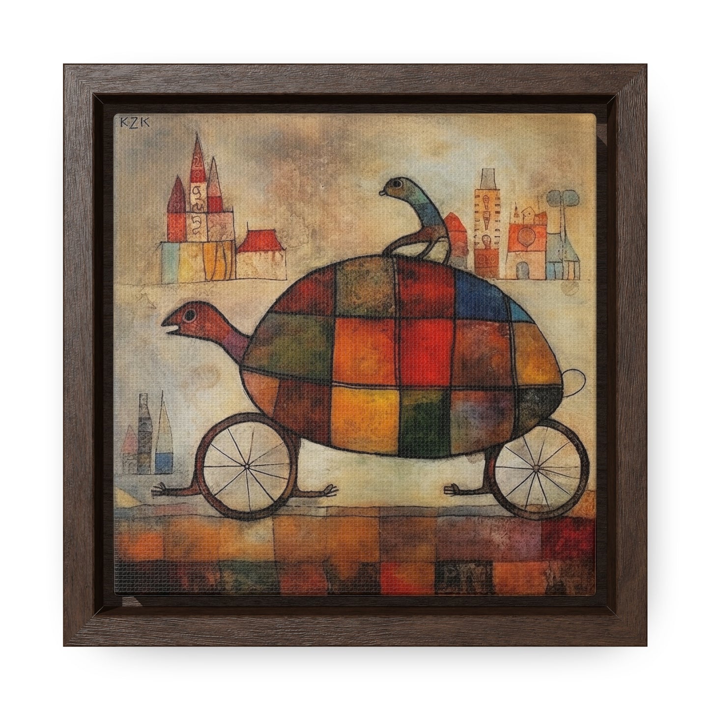 Turtle 2, Gallery Canvas Wraps, Square Frame