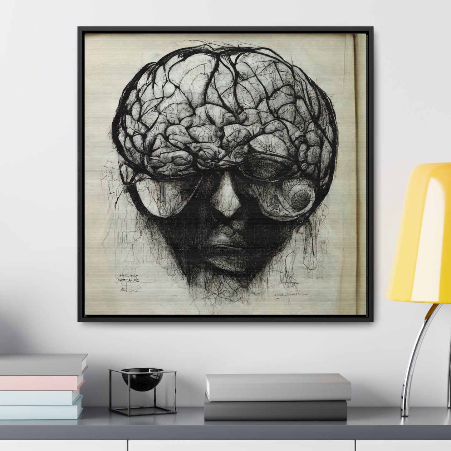 Brain 45, Valentinii, Gallery Canvas Wraps, Square Frame