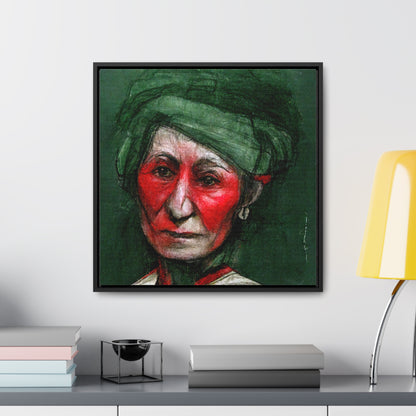 Loneliness Green Red 43, Valentinii, Gallery Canvas Wraps, Square Frame