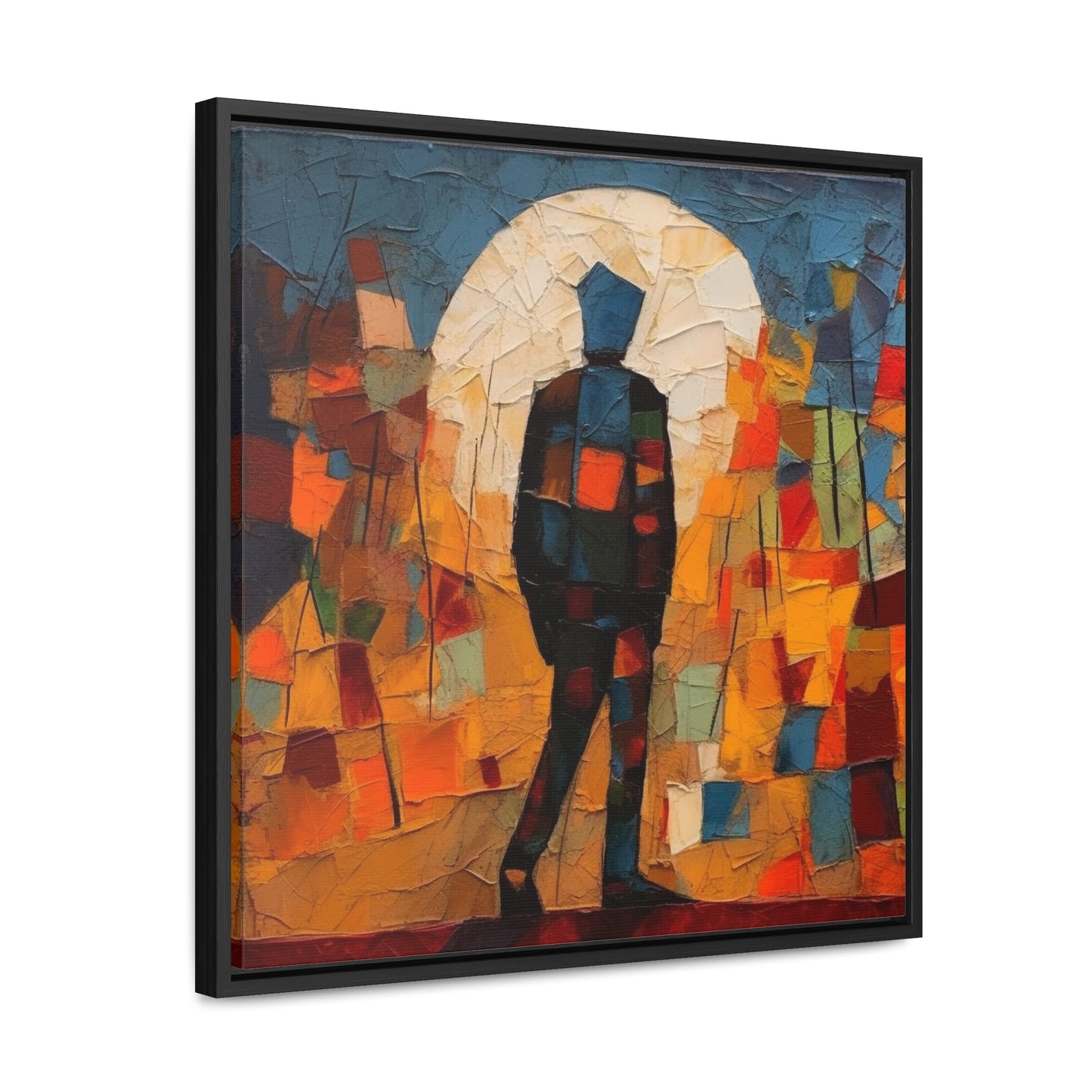 Sad Man 16, Gallery Canvas Wraps, Square Frame