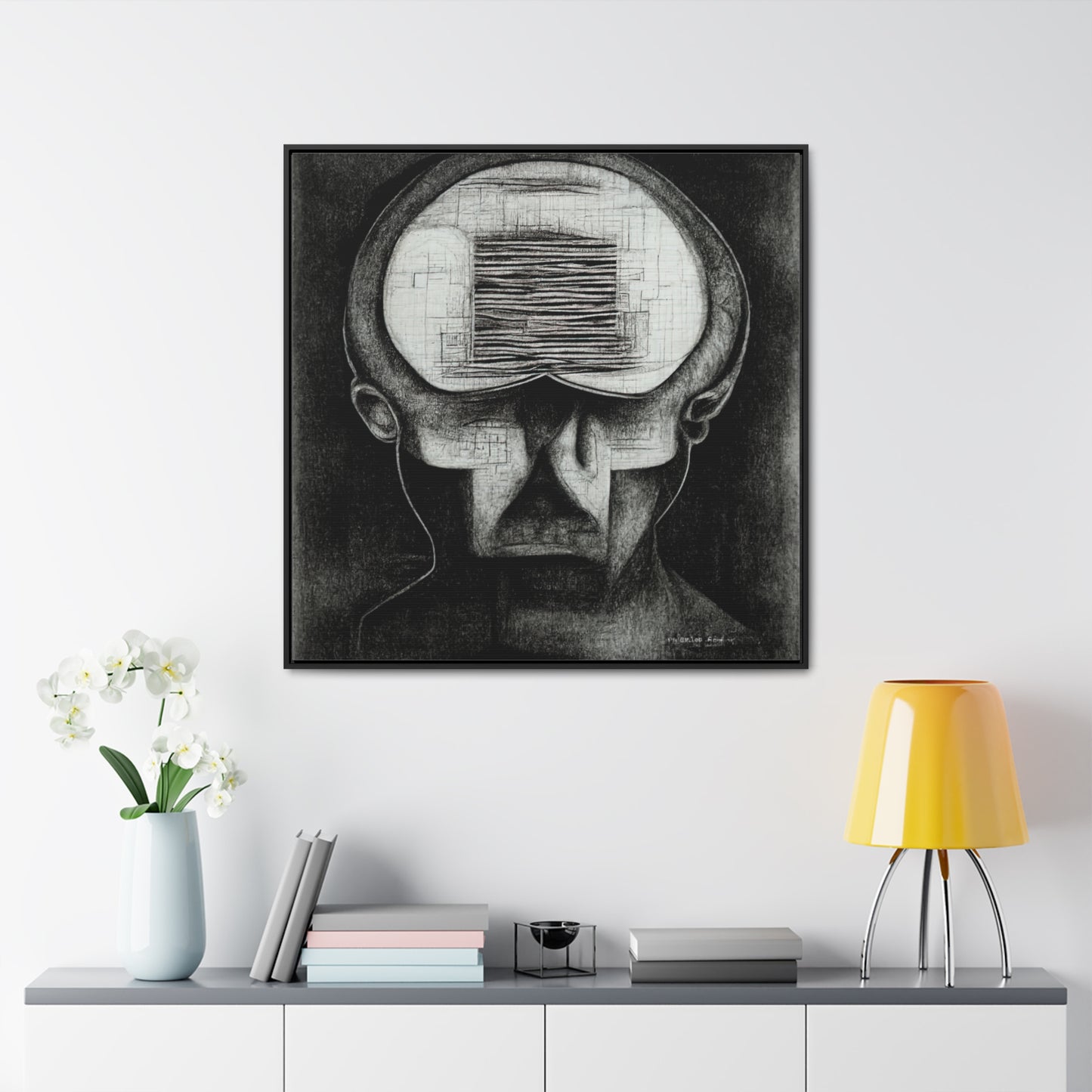 Brain 58, Valentinii, Gallery Canvas Wraps, Square Frame