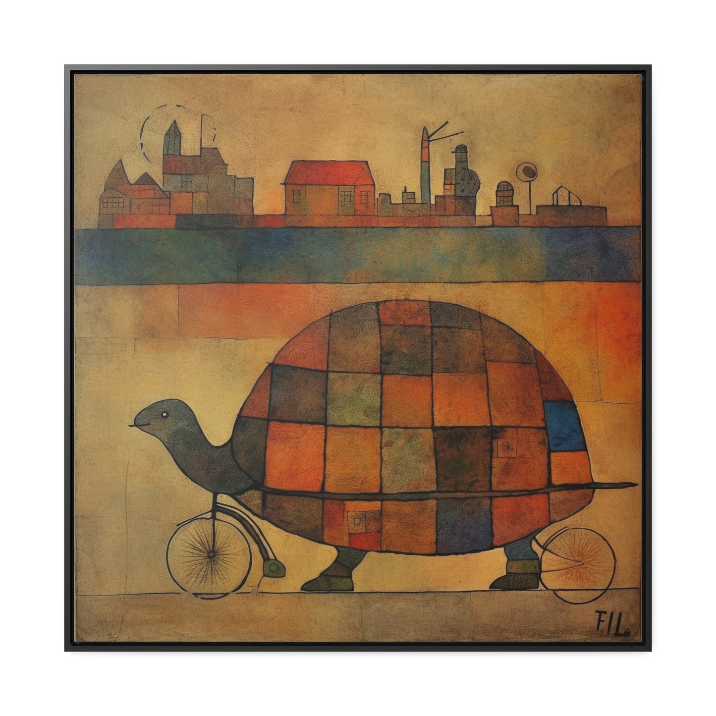 Turtle 10, Gallery Canvas Wraps, Square Frame