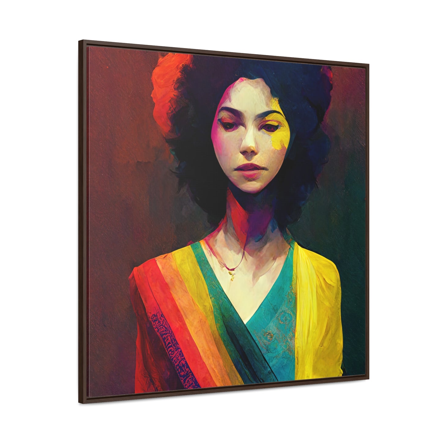 Lady's faces 25, Valentinii, Gallery Canvas Wraps, Square Frame