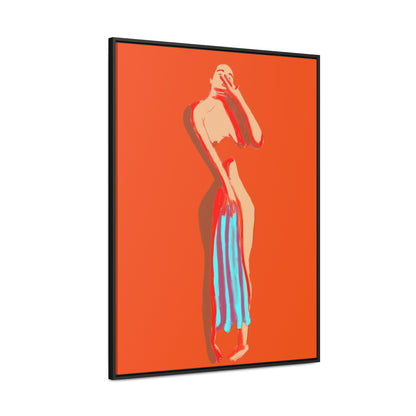 The Orange Towel, Original Eduard Pavel, Gallery Canvas Wraps, Vertical Frame