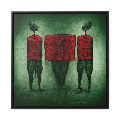 Loneliness Green Red 22, Valentinii, Gallery Canvas Wraps, Square Frame