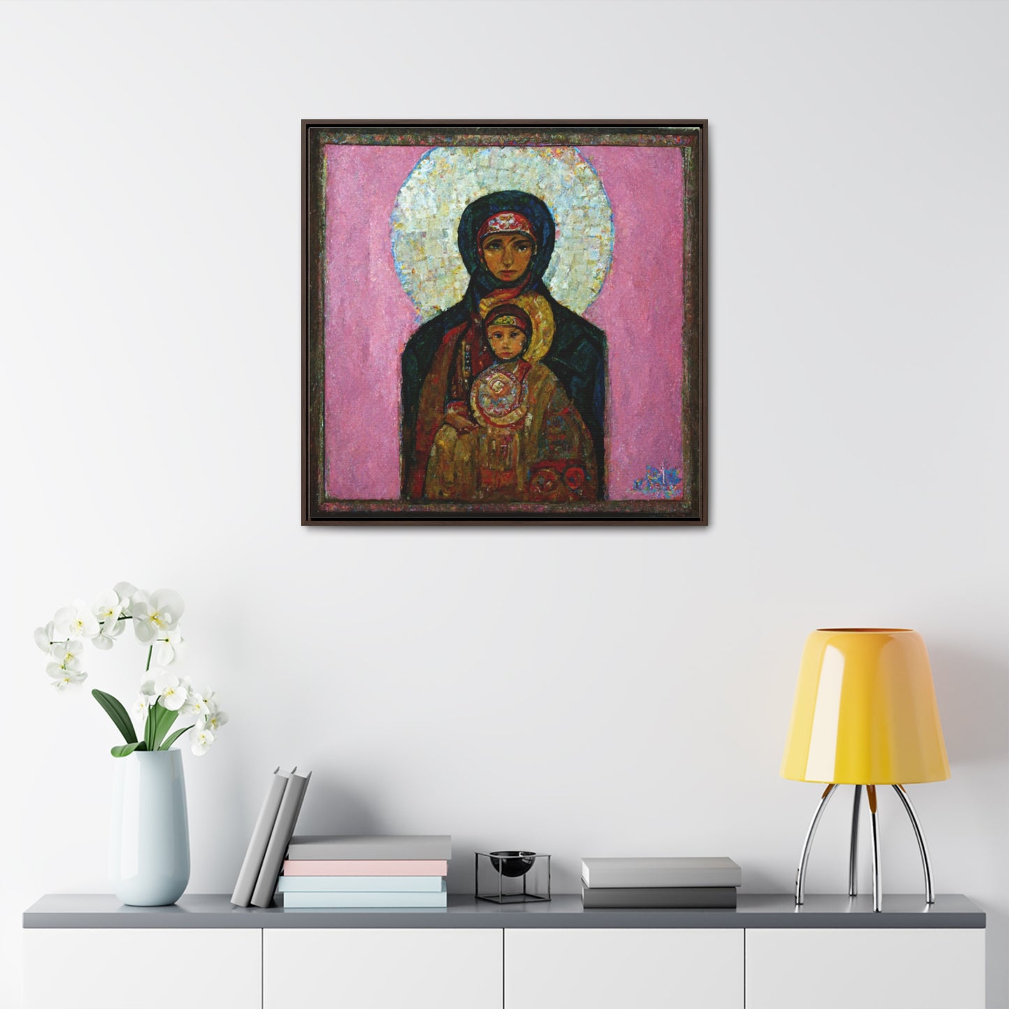 Mary and the Child 26, Valentinii, Gallery Canvas Wraps, Square Frame