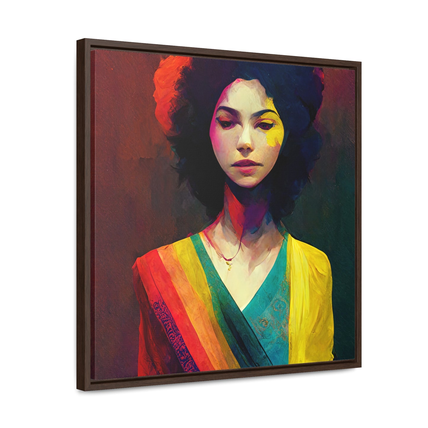 Lady's faces 25, Valentinii, Gallery Canvas Wraps, Square Frame