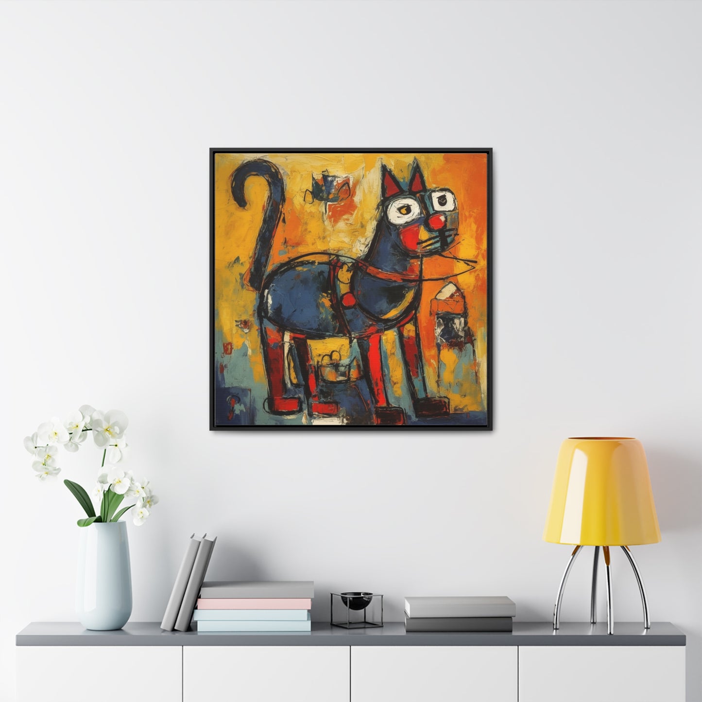 Cat 98, Gallery Canvas Wraps, Square Frame