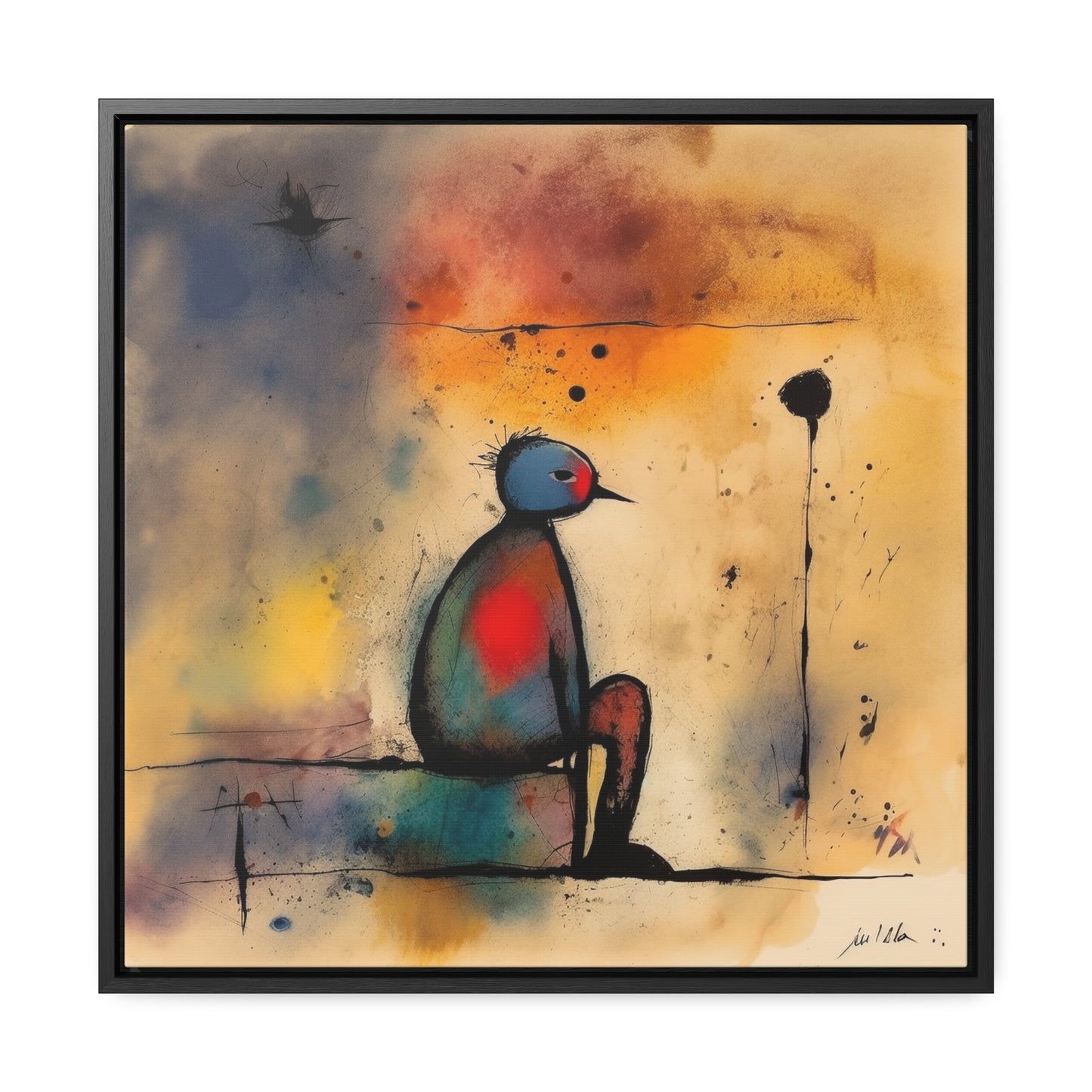 Sad Man 8, Gallery Canvas Wraps, Square Frame