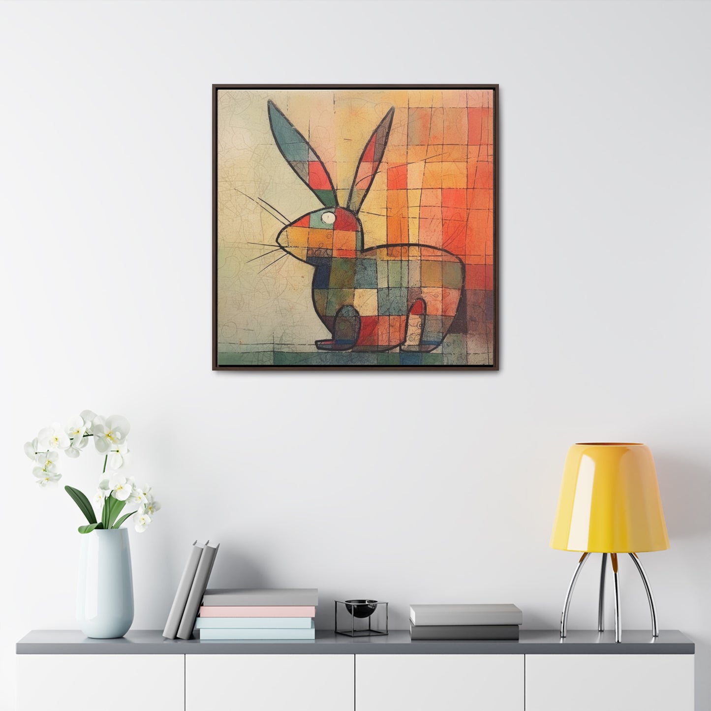 Rabbit 28, Gallery Canvas Wraps, Square Frame