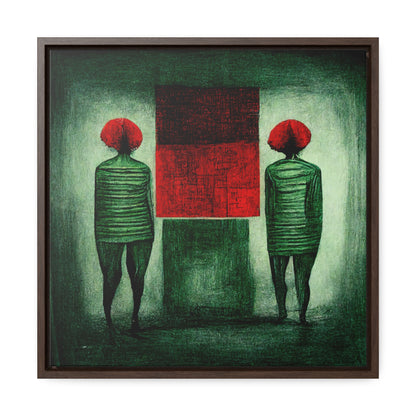 Loneliness Green Red 10, Valentinii, Gallery Canvas Wraps, Square Frame