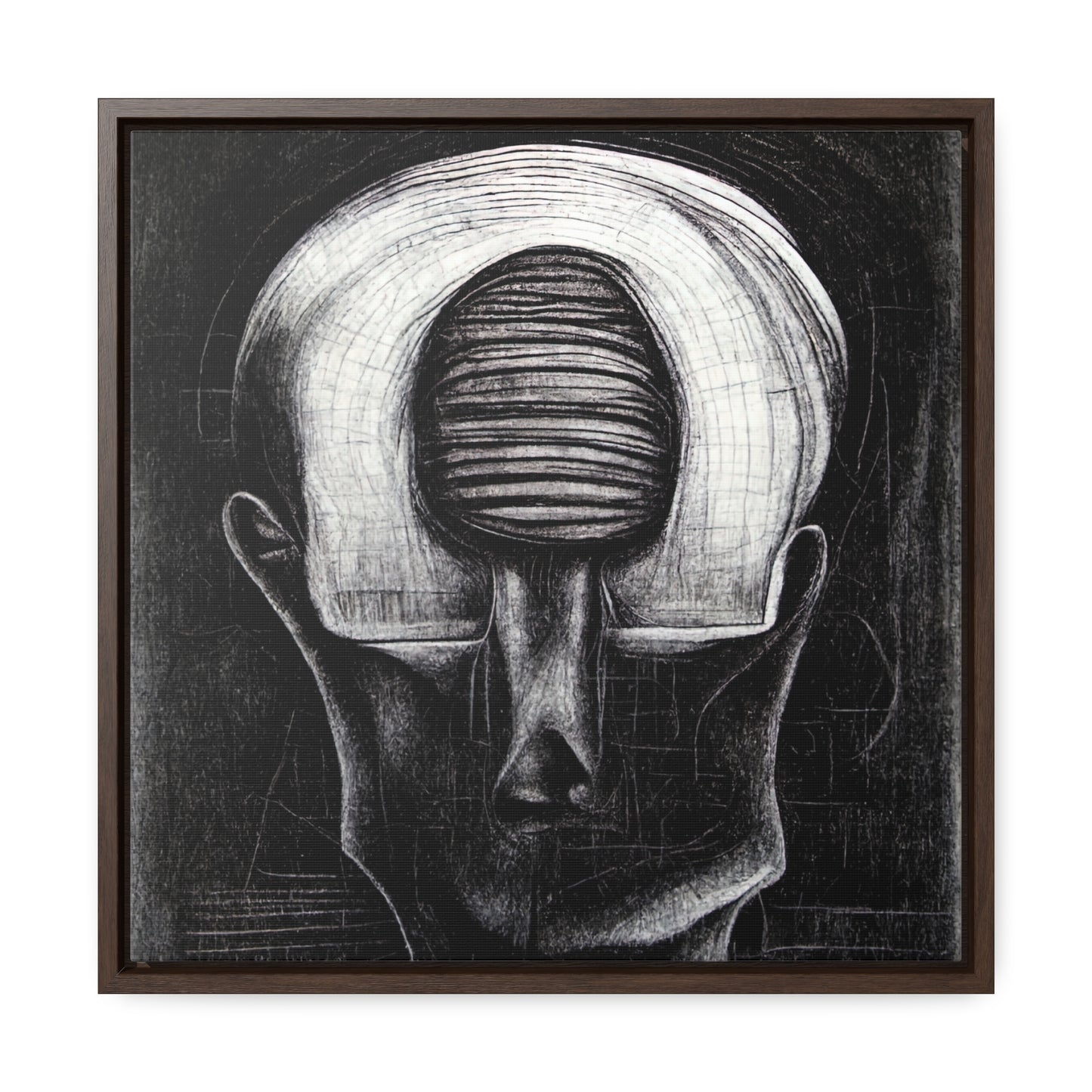 Brain 49, Valentinii, Gallery Canvas Wraps, Square Frame