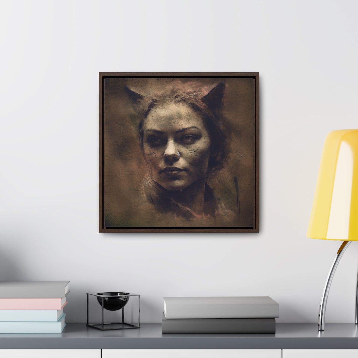 Cat Woman 24, Gallery Canvas Wraps, Square Frame