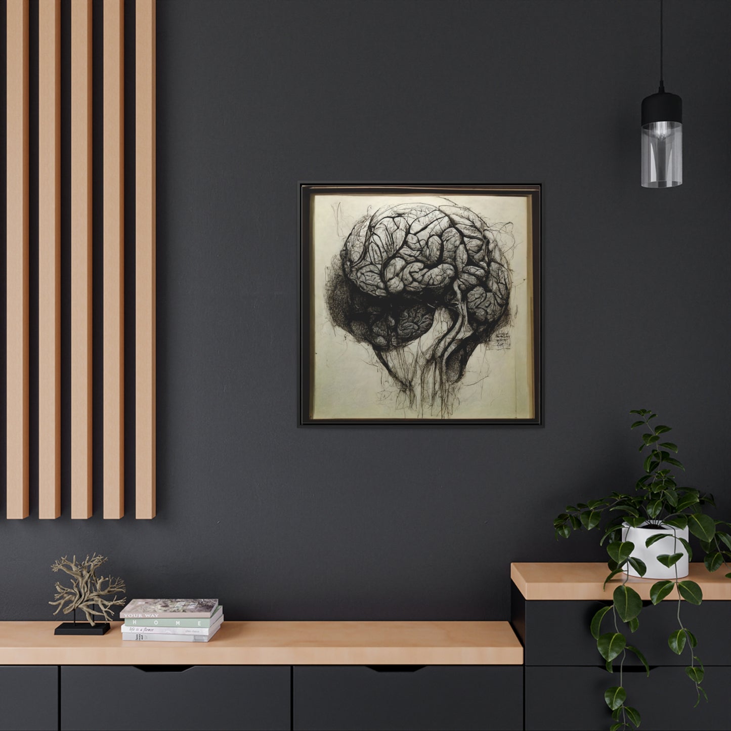 Brain 56, Valentinii, Gallery Canvas Wraps, Square Frame